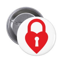 lockedHeart Pinback Button