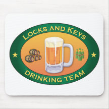 Locks and Keys Drinking Team Mouse Mats