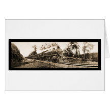 Locomotive Oregon Railroad Photo 1906 Greeting Cards