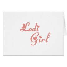 Lodi Girl tee shirts Card