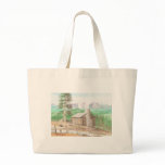 Log cabin in the Woods Canvas Bag