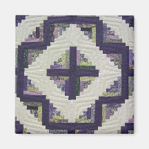 Log Cabin Quilt Magnet