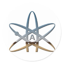 Logidea atheist atomic symbol sticker