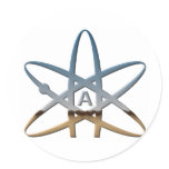 Logidea atheist atomic symbol stickers
