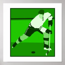 Logo - green Ice Hockey Print
