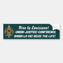 logo Louisiana Important View Notes Below Bumper Sticker