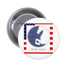 Logo on Flag Key Ring Button