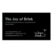 logo, The Joy of Drink, Cocktail Training for P... Business Card