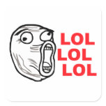 lol face meme humor rofl omg omfg square sticker