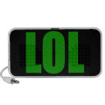 LOL - Green on black background Travelling Speaker