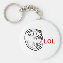 LOL Laugh Out Loud Rage Face Meme Keychain