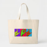LOL Warhol ASL Sign Language Design #2 Tote Bags