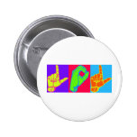 LOL Warhol ASL Sign Language Design Pins