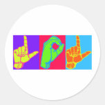 LOL Warhol ASL Sign Language Design Sticker
