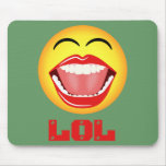 LOL Yellow Smiley Face Fun Mousepad Mousemat