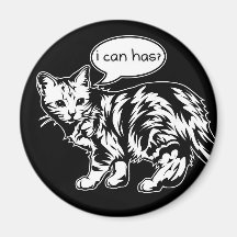 lolcat - i can has? refrigerator magnet
