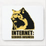 lolcat the internet is serious business mouse pads