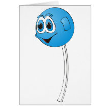 Lollipop Blueberry Cartoon Card
