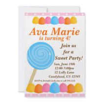 Lollipop Dream Birthday Party Invitation