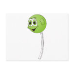 Lollipop Green Apple Cartoon postcards
