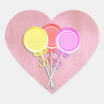 Lollipop Heart Stickers