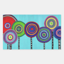 Lollipop Trees Rectangular Stickers