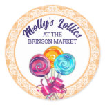 lollipops candy maker baking kitchen gift tag stic round stickers