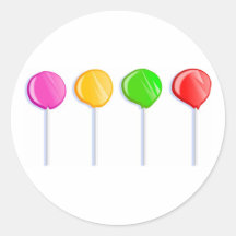 Lollipops Round Sticker