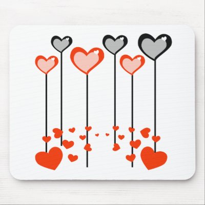 Lolly Pop Hearts Mousepad by cosmopinkice
