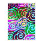 lollypop pattern postcards