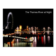london at night postcard