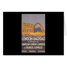 London Baghdad simplon orient express Greeting Cards