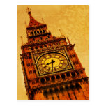 London, Big Ben grunge Postcard