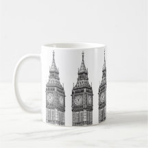 London Big Ben Illustration Coffee Mug
