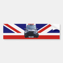 London Black Taxi Cab Bumper Stickers