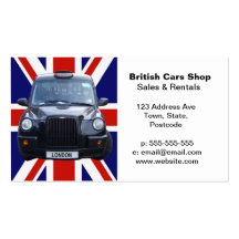 London Black Taxi Cab Business Cards