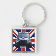 London Black Taxi Cab Key Chains
