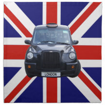 London Black Taxi Cab Napkin