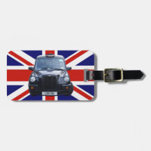 London Black Taxi Cab Travel Bag Tag