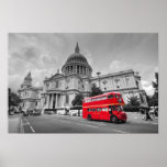 London bus and St Paul's Cathedral Posters