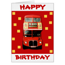 London Bus Birthday Card 01