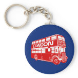 London Bus button keychains