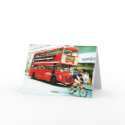 London Bus Greeting Card