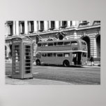 London Bus & Red Telephone Box Print