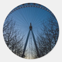 London Eye at Twilight Round Sticker