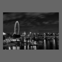 London Eye in Black and White posters