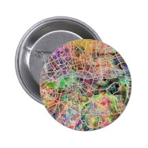 London Map Art Watercolour Button