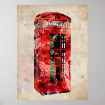 London Phone Box Posters