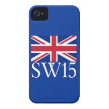 London Postcode SW15 with Union Jack Case-Mate iPhone 4 Case