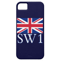 London Postcode SW1 with Union Jack iPhone 5 Cover